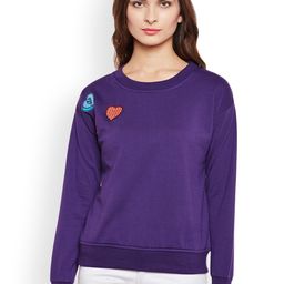 Belle Fille Women Purple Solid Sweatshirt-picture-21