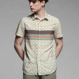 Jack & Jones Beige Comfort Fit Printed Shirts-picture-44
