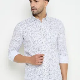 Duke White Slim fit Printed Shirt-picture-31