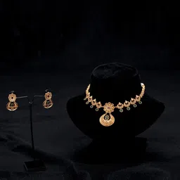 festivjewelleryze Gold Plated Stones Studded Jewellery Set-picture-22