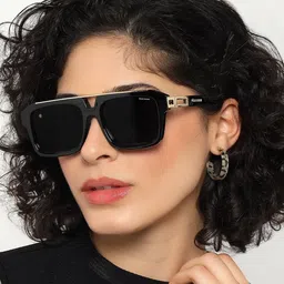 PELLE LUXUR Unisex Square Sunglasses with UV Protected Lens PLSG9034-picture-35