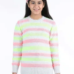 Wingsfield Girls Multicolor Striped Full Sleeves Sweaters & Cardigans-image-49