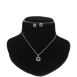 Sri Jagdamba Pearls Bella 925 Silver Pendant Set image 2