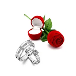 Peora Valentine's Day Hamper of Couple Ring with Red Rose Box-picture-13