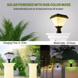 Homehop 10W RGB Solar LED Main Gate Light with Remote image 4