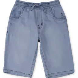 Gini & Jony Kids Blue Solid Bermuda-picture-39