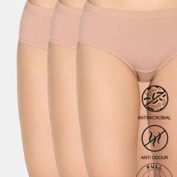 Zivame Beige Solid Panties (Pack of 3)-picture-15