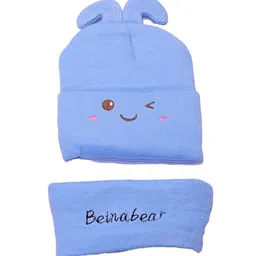 TIPY TIPY TAP Kids Self Design Beanie Woollen Cap With Neck Warmer-image-64