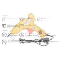 CRAFTYGUN 20 W Standard Temperature Glue Gun with 30 Sticks ON OFF Switch & Indicator 7 mm Stick Diameter Yellow, (YEELOO)MINI-20WWT-30-ST image 5