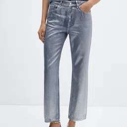 MANGO Women Straight Foil Jeans-image-51
