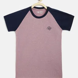 CHIMPRALA Boys Pink Colourblocked Round Neck Sports T-shirt-picture-51