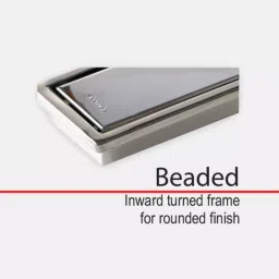 Chilly Marbella Reflecta 300x100x35 mm Beaded Drain Channel Glossy Finish Silver, SC-MR-300100 image 3