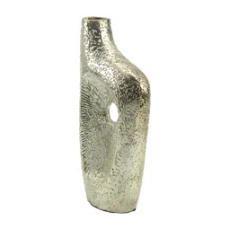 Hind Decor Yellow Textured Aluminium Flower Vase-image-39
