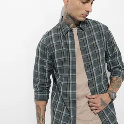 The Roadster Life Co. Checked Pure Cotton Casual Shirt-image-74