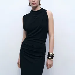 MANGO Ruched Draped Maxi Dress-picture-15