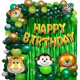 Bubble Trouble Jungle theme Birthday Party Decorations Multicolour - Pack of 100 Pcs-picture-7