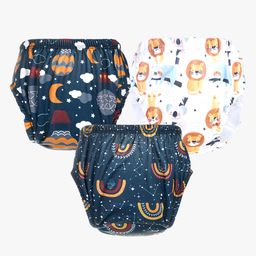 Chinmay Kids Baby Panty Boys and Girls Reusable Washable Printed Panty Pack of 3 - Multicolor-picture-41