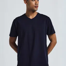 KOR Cotton V-Neck Short Sleeve Lounge Tshirts-picture-19