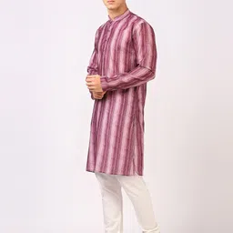 BELLAZO Men Printed Thread Work Kurta image 4