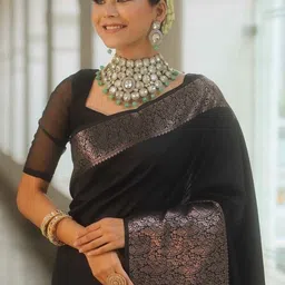 Aman's Impero Woven Design Zari Banarasi Saree-picture-23