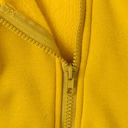 Kookie Kids Full Sleeves Hooded Sweatjacketwith Cheetah PrintApplique & Patch - Yellow image 5