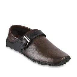 Mochi Men's Brown Casual Slip-Ons image 3