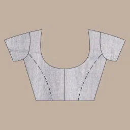 CHARUKRITI Grey & Black Cotton Woven Saree With Unstitched Blouse image 5