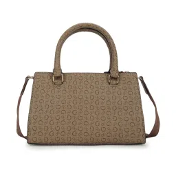 Guess Mocha Saffron Logo Satchel image 3