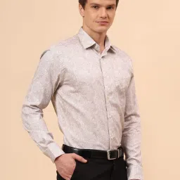Cantabil Beige Printed Shirt image 3