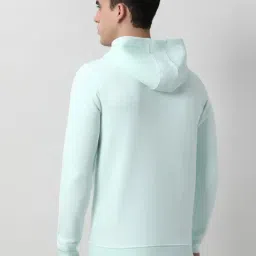 Peter England Blue Cotton Regular Fit Hooded Sweatshirt image 2