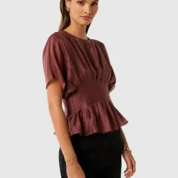 forever new Olive Pleated Top image 3