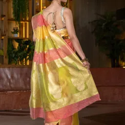 Beatitude Multi-Color Weaving Organza Saree image 3