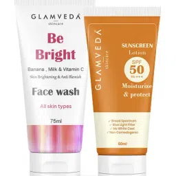 Glamveda Be Bright Face Wash & Hybrid Sunscreen Lotion Spf 50 PA+++ Combo-image-4