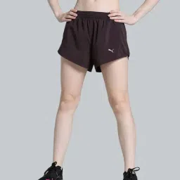 Puma Purple Self Pattern Sports Shorts-image-75