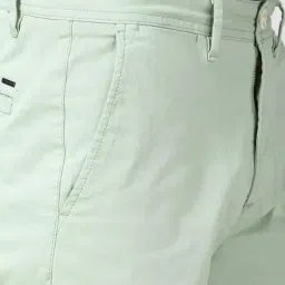 Peter England Green Cotton Regular Fit Shorts image 4