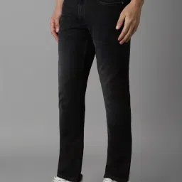 Louis Philippe Black Cotton Slim Fit Jeans image 3