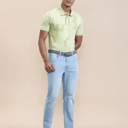 Crocodile Blue Cotton Solid Slim Fit Jeans image 5