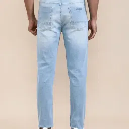 Crocodile Blue Cotton Solid Slim Fit Jeans image 2