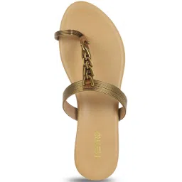Metro Women's Antique Gold Toe Ring Wedges image 3