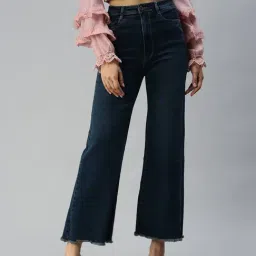 showoffff SHOWOFF Clean Look Blue Wide Leg Denim Jeans-picture-21