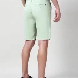 Peter England Green Cotton Regular Fit Shorts image 2