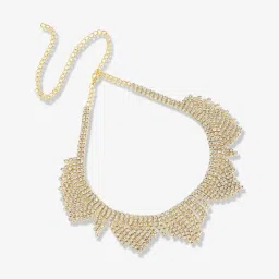 Sohi silver plated designer party necklace for women image 3