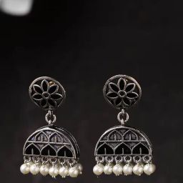 Voylla Rangabati Floral Faux Pearls Earrings-picture-24
