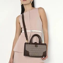 Accessorize London Brown Jordi Logo Satchel-picture-46