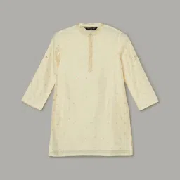 Melange by Lifestyle Boys Off White Printed Kurta Sets image 3