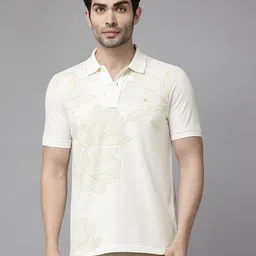 Blackberrys Floral Print Polo Collar T-shirt image 1