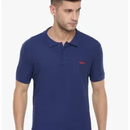 Force NXT Blue Cotton Regular Fit Polo T-Shirt-picture-38