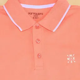 Pantaloons Junior Kids Pink Dogwood Cotton Solid T-Shirts image 2