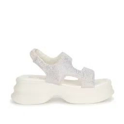 Truffle Collection Women's Off White Sling Back Sandals image 3