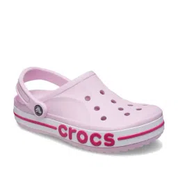 Crocs Women's Bayaband Pink Back Strap Clogs image 2